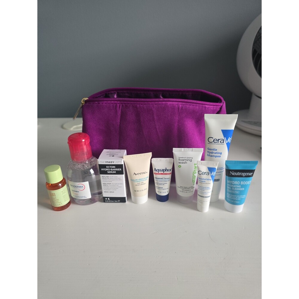 Skincare Sample Set w Bag NEW
